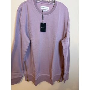 XL Good Counsel Mens King Crewneck Side Zip Sweatshirt Lavender Purple XL NWT